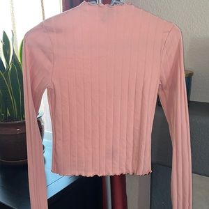 Pink ribbed long sleeve